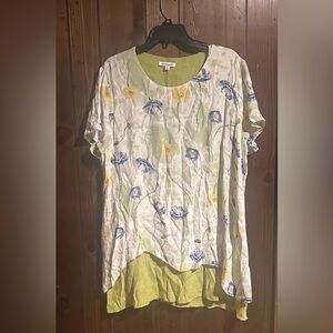 Serengeti botanical print asymmetrical tunic